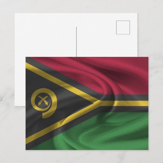 Vanuatu-Flagge Postkarte (Vorne/Hinten)