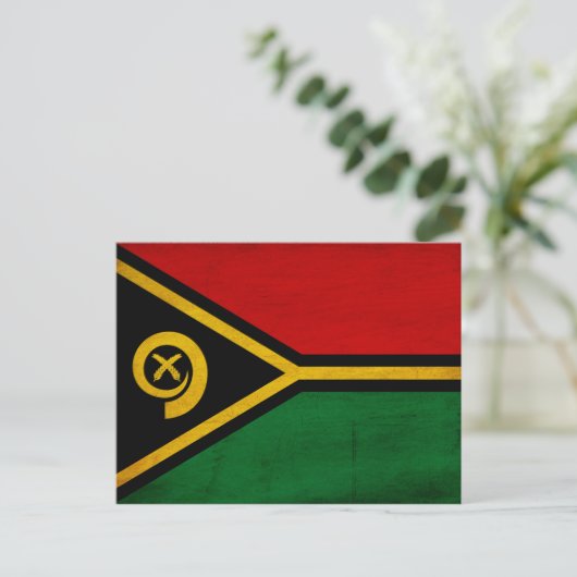 Vanuatu-Flagge Postkarte (Stehend Vorderseite)
