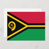 Vanuatu-Flagge Postkarte (Vorne/Hinten)