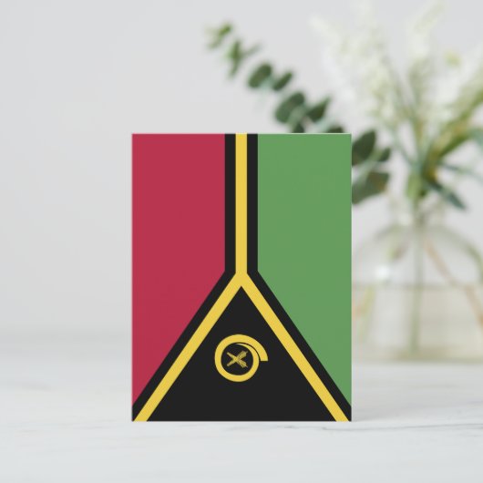 Vanuatu-Flagge Postkarte (Stehend Vorderseite)