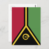 Vanuatu-Flagge Postkarte (Vorne/Hinten)