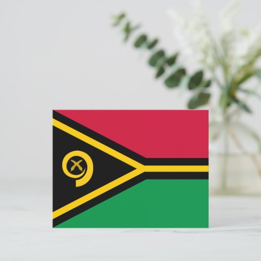 Vanuatu-Flagge Postkarte (Stehend Vorderseite)