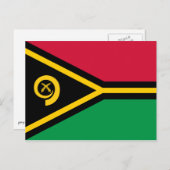 Vanuatu-Flagge Postkarte (Vorne/Hinten)
