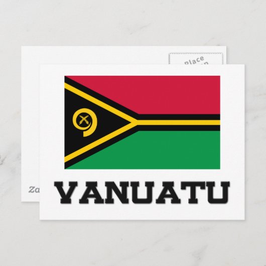 Vanuatu-Flagge Postkarte (Vorne/Hinten)