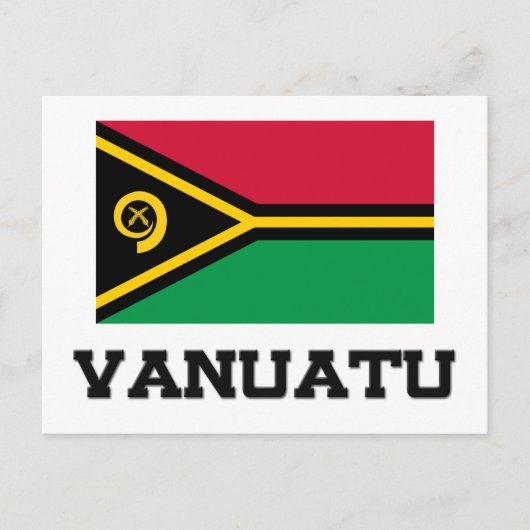 Vanuatu-Flagge Postkarte (Vorderseite)