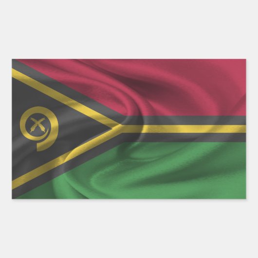 Vanuatu-Flagge Rechteckiger Aufkleber (Vorderseite)