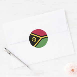 Vanuatu-Flagge Runder Aufkleber