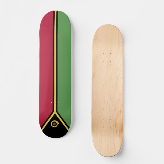 Vanuatu-Flagge Skateboard (Vorderseite)