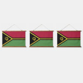 Vanuatu-Flagge Wandteppich Mit Holzrahmen (Dreifach)