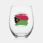 Vanuatu-Flagge Weinglas Ohne Stiel (Vorderseite)