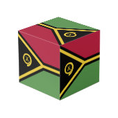 Vanuatu-Flagge Würfel (Rückseite Schrägansicht)