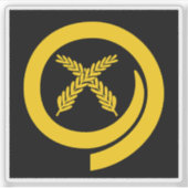 Vanuatu-Flaggenemblem und Farnemblem Aufkleber (Vorderseite)