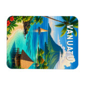 Vanuatu-Illustration Reise Kunst Vintage Magnet (Horizontal)