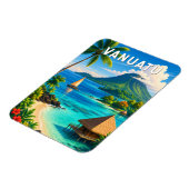 Vanuatu-Illustration Reise Kunst Vintage Magnet (Linke Seite)