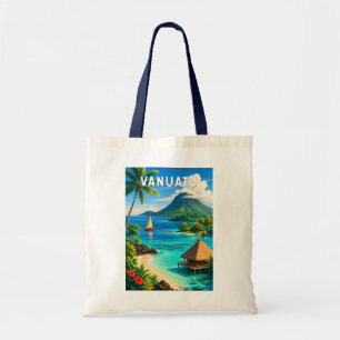 Vanuatu-Illustration Reise Kunst Vintage Tragetasche