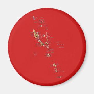 Vanuatu-Kartenmagnet Magnet