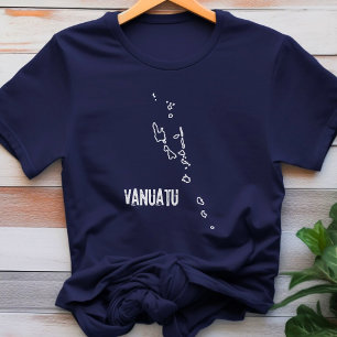 Vanuatu Landkarte Insel Form Kontur T-Shirt