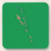 Vanuatu Map Untersetzer (Vorderseite)