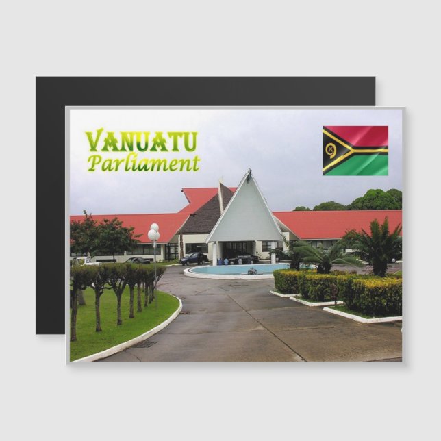 Vanuatu Parlament - Magnetkarte (Vorne/Hinten)