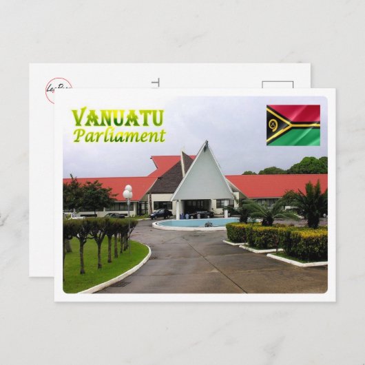 Vanuatu  Parliament - Postkarte (Vorne/Hinten)
