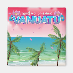 Vanuatu "Reise in das Abenteuer" Reiseposter. Magnet