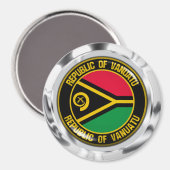 Vanuatu RundEmblem Magnet (Vorderseite/Rückseite)