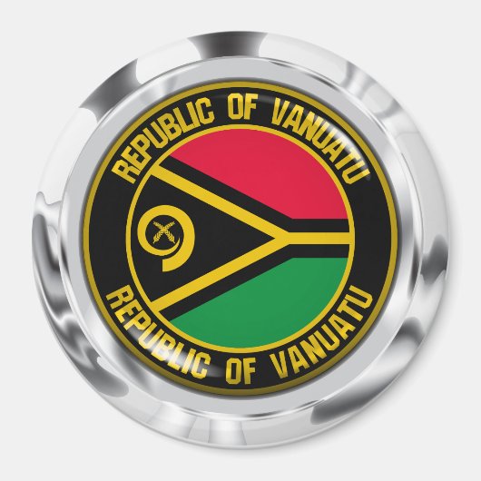 Vanuatu RundEmblem Magnet (Vorne)
