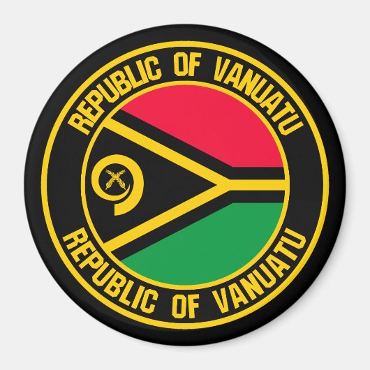 Vanuatu RundEmblem Magnet (Vorne)