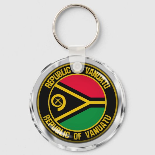 Vanuatu RundEmblem Schlüsselanhänger (Vorderseite)