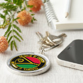 Vanuatu RundEmblem Schlüsselanhänger (Seite)