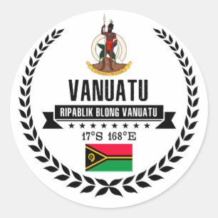 Vanuatu Runder Aufkleber