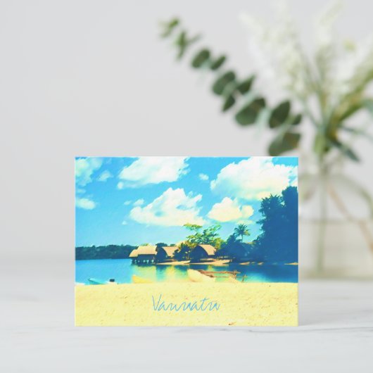 Vanuatu tropische Inselparadies Postkarte (Stehend Vorderseite)