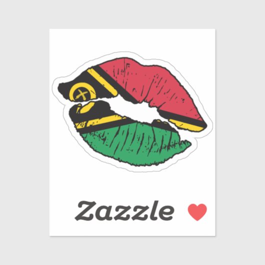 Vanuatu Vanuatuan Lipstick-Liebe Aufkleber (Blatt)