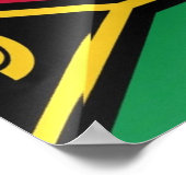 Vanuatu - Waving Flag - Poster (Ecke)