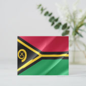 Vanuatu - Waving Flag - Postkarte (Stehend Vorderseite)