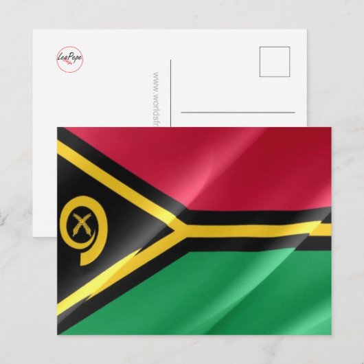 Vanuatu - Waving Flag - Postkarte (Vorne/Hinten)