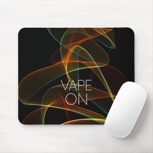 Vape auf orange grünem Rauche Mousepad (Mit Mouse)