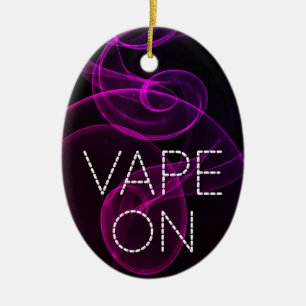 Vape auf rosa lila Grunge-Rauche Keramikornament