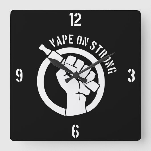 Vape auf starkem quadratische wanduhr (Vorderseite)