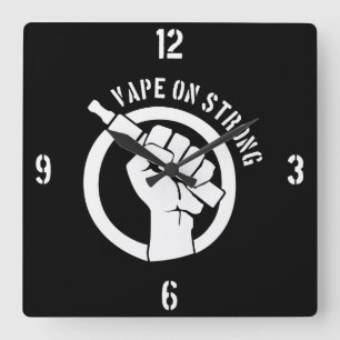 Vape auf starkem quadratische wanduhr