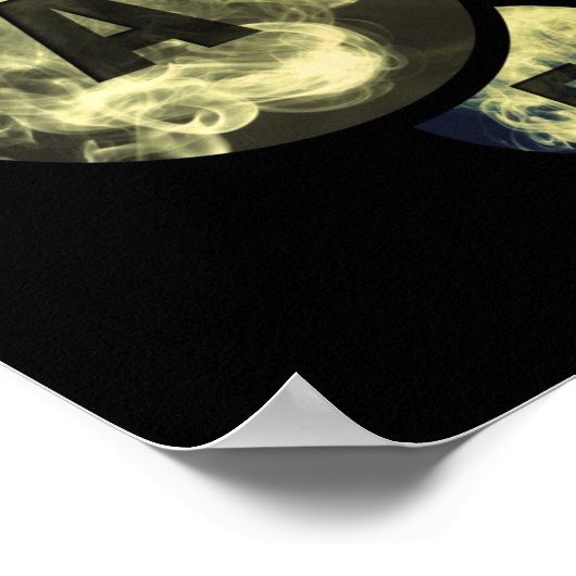 Vape Circle Rauch Wolken Poster (Ecke)