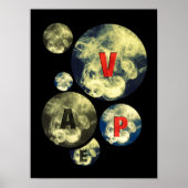 Vape Circle Rauch Wolken Poster (Vorne)