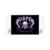 Vape | DIY E-Juice Label Lila Skull by VapeGoat Adressaufkleber (Vorne)