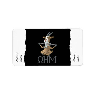 Vape DIY E-Juice Label Ohm Goat by VapeGoat Adressaufkleber