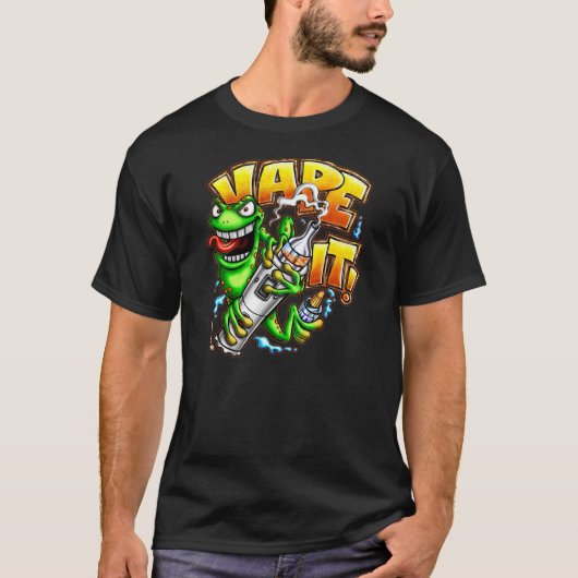Vape es! Dunkles Shirt (Vorderseite)