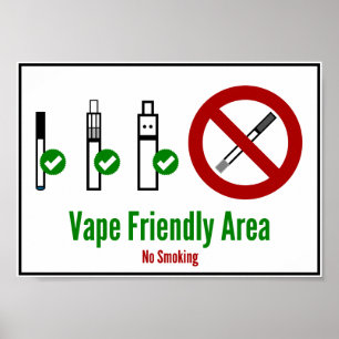 Vape freundlicher Bereich Poster