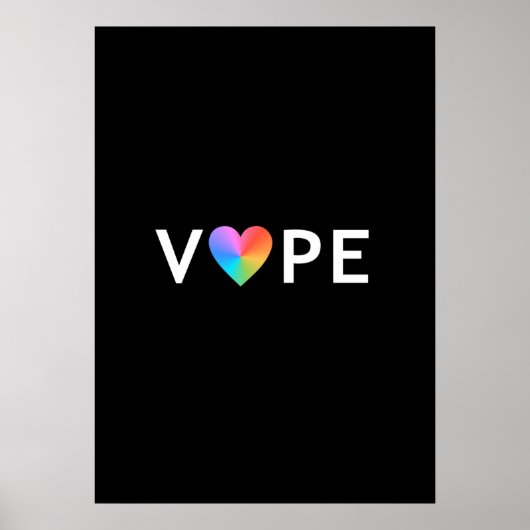 Vape Heart Retro Premium Posters Poster (Vorne)