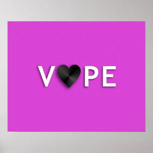 Vape Heart Retro Premium Posters Poster (Vorne)