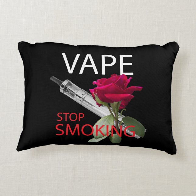 Vape. Hör auf zu rauchen Dekokissen (Rückseite)