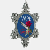 Vape. Hör auf zu rauchen Schneeflocken Zinn-Ornament (Links)
